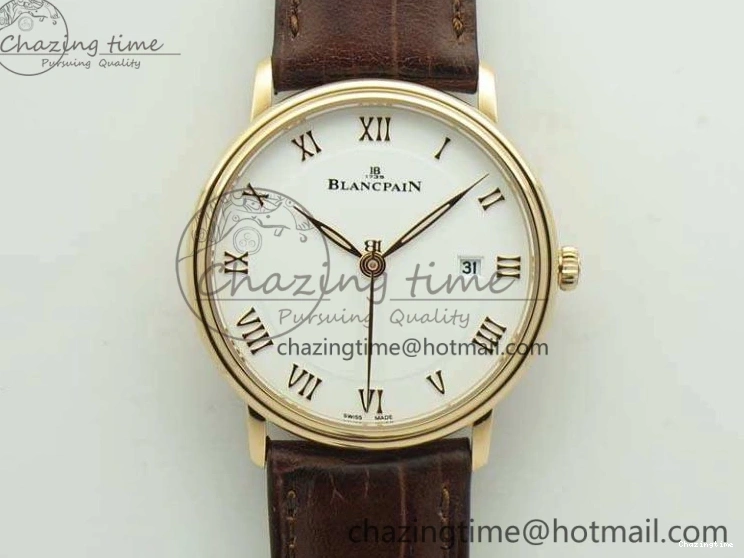 0212 SportInspired Villeret 6669 SS HG 1:1 Best Edition White Dial On Leather Strap V 8099